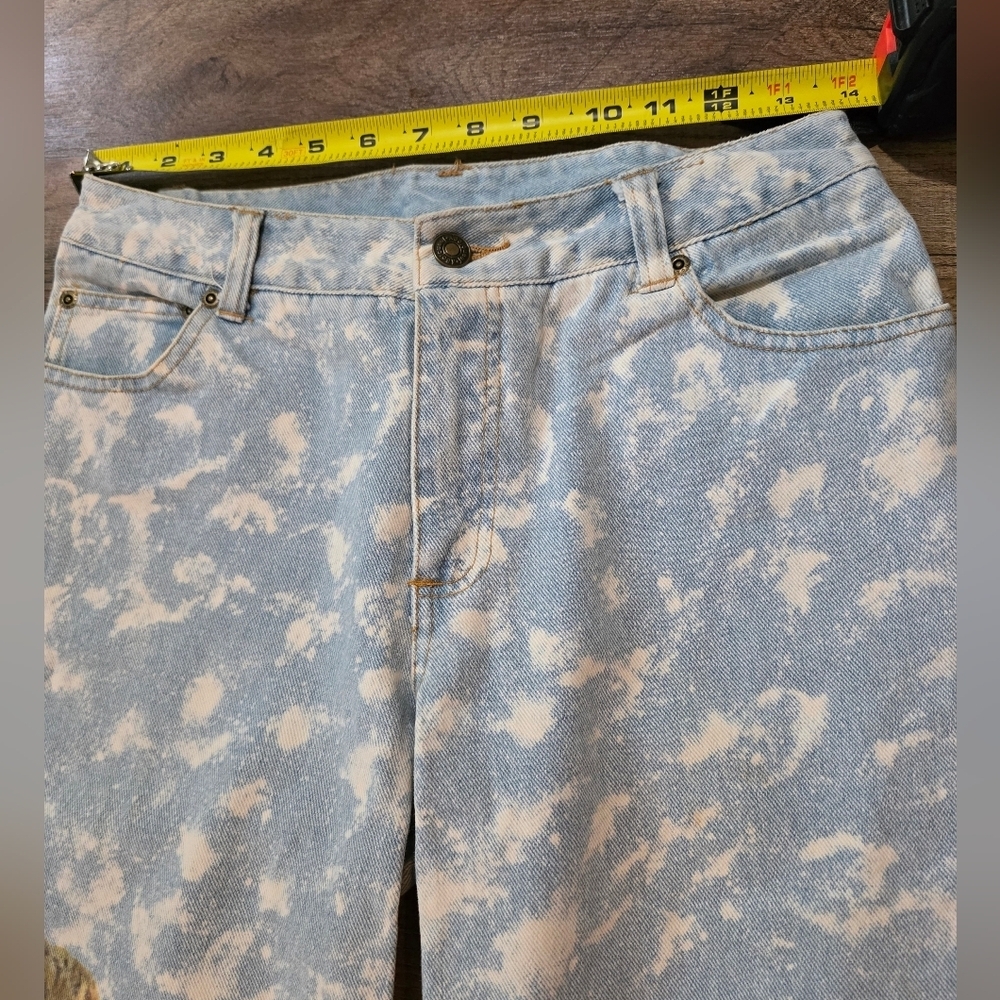 Vintage 90's Newport News Jeanology Collection Cherub Acid Wash Women's  Jeans 6 - Picture 4 of 9
